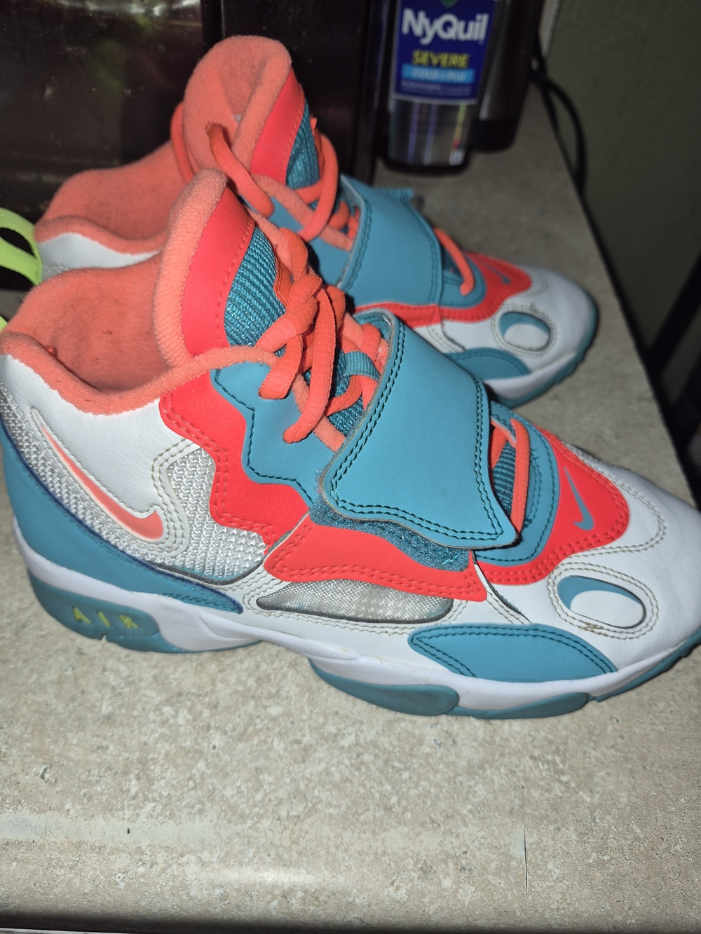 Nike Air Max Speed Turf in Teal, Orange and White - Lightweight Support